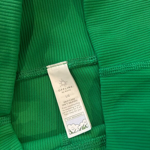 VGUC Aerie Offline Ribbed Flare Pants size Large - Picture 4 of 4